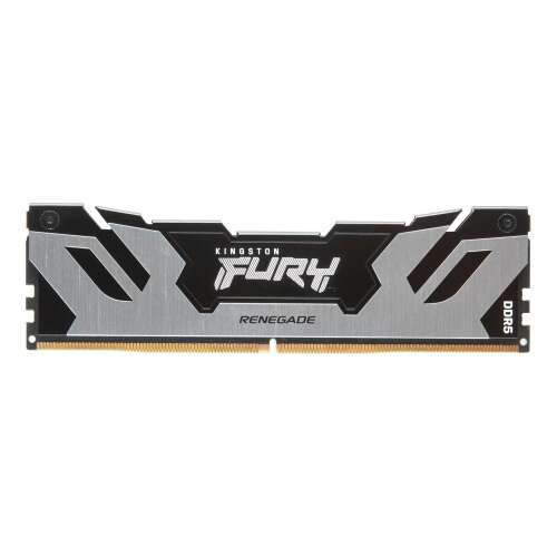 Kingston Fury Renegade DDR5 48GB RAM, черен и сребърен, наклонен изглед
