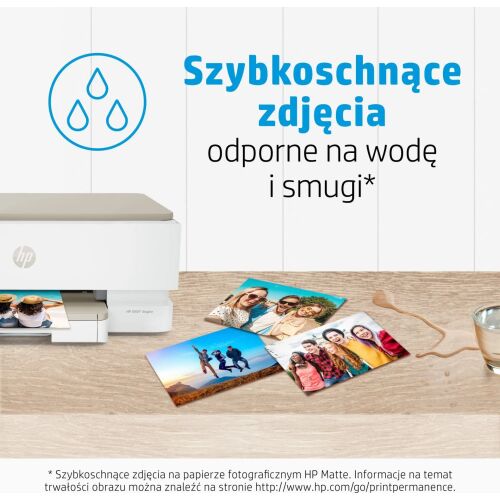 HP Matt Fotópapír nyomatok a nyomtatóból, vízállóságot mutatva