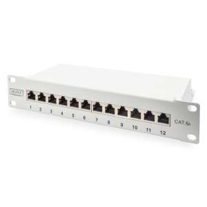 DIGITUS Cat.6A Patch Panel, geschirmt, 12-Port, 10", grau 86801971 - Patchpanels