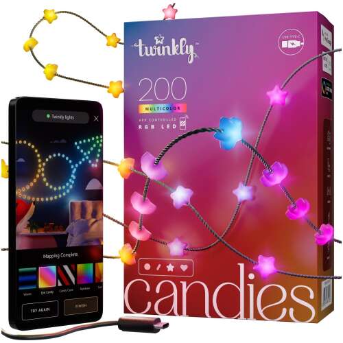 Twinkly Candies LED Fényfüzér - 200 RGB LED - 6m
