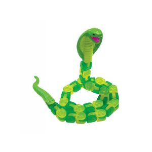 Zing Toys Klixx Creaturez Kobra, zelená a žltá pohyblivá figúrka hada - Zing