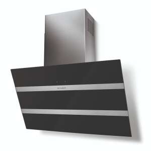 Faber STEELMAX EV8 LED BK/X A55 páraelszívó, fekete, ferde nézet - Faber