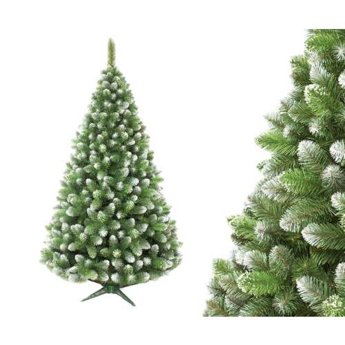 Diamond SOD180 180 cm magas műfenyő, hóval borított tűlevelekkel, zöld, sűrű, valósághű, könnyen összeszerelhető, állvánnyal - Dekoráció