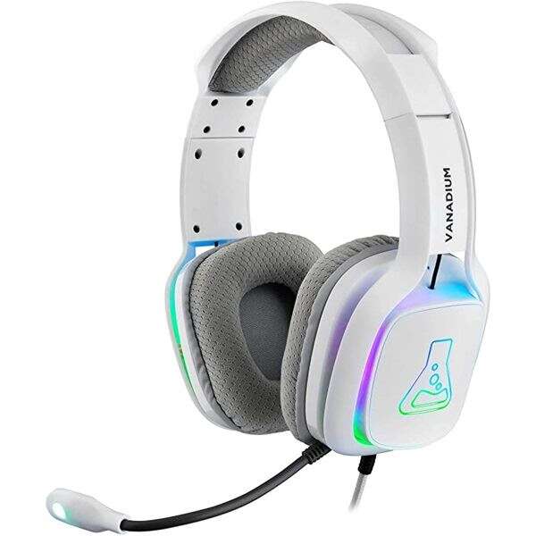 The G-Lab Korp Vanadium RGB Vezetékes Gaming Headset - Fehér
