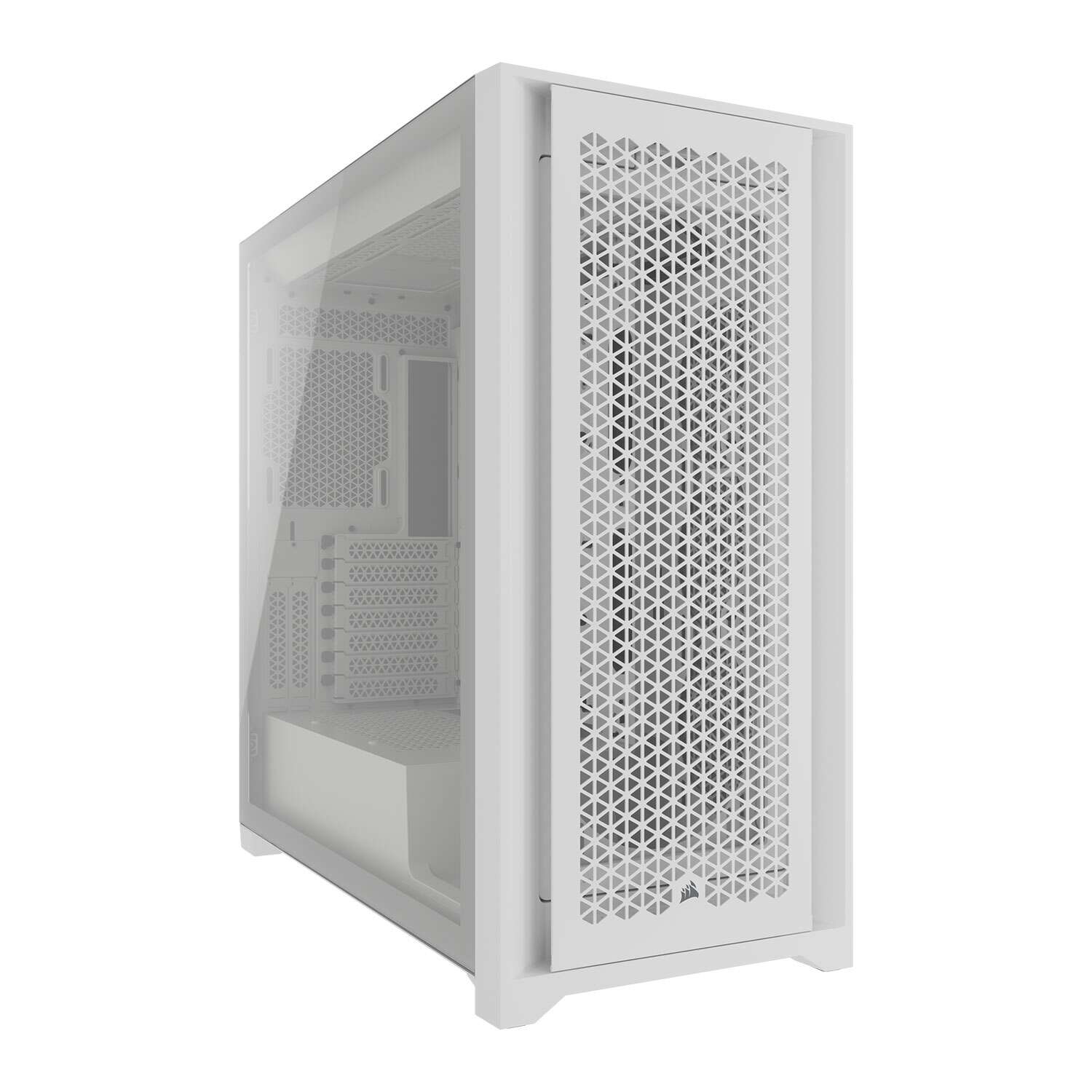 Corsair 5000d core airflow tempered glass számítógépház - fehér