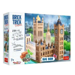Set de construcție Trefl Brick Trick Travel Big Ben, construiește-ți propriul Big Ben cu cărămizi reale, 290 de piese, 93% ingrediente naturale - Jocuri de constructie - Lego