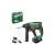 Bosch UniversalHammer 18V cordless hammer drill, green and red, with battery, charger, and carrying case