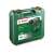 Bosch UniversalHammer 18V cordless hammer drill, green and red, with battery, charger, and carrying case