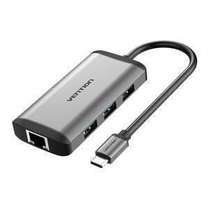 Stacja dokująca Vention CNCHB 87W, uniwersalny hub Type-C z portami HDMI, Ethernet i USB - Stacja dokująca