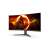 AOC CU34G2XE/BK 34 inch curved gaming monitor, angled view, black