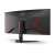AOC CU34G2XE/BK 34 inch curved gaming monitor, back view, black