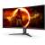 AOC CU34G2XE/BK 34 inch curved gaming monitor, angled view, black
