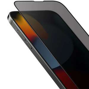 Uniq Optix adatvédelmi képernyővédő iPhone 14-hez, 2 irányú adatvédelem, 1,8 méteres ütközésálló, 2.85D teljes képernyő lefedettség - UNIQ