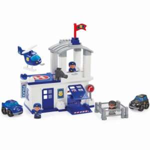 Zestaw do zabawy Abrick Posterunek Policji, klocki, komisariat policji, helikopter, samochody, figurki - Abrick