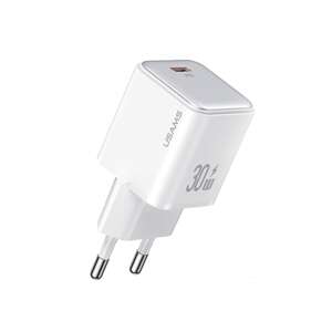 USAMS US-CC186 X-Ron Series 30W USB-C Netzteil, Weiß - USAMS Ladegeräte für Telefone