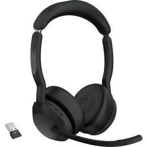 Jabra Evolve2 55 wireless headset with USB-A dongle, black - Jabra Headphone