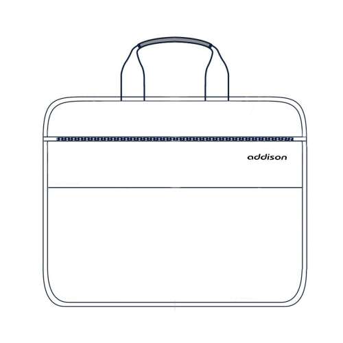 Addison Middlebury 14,1 hüvelykes laptop táska, acélszürke, elülső nézet