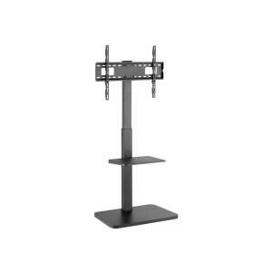 Equip 650613 37-75 inch TV floor stand, black, with shelf - Equip
