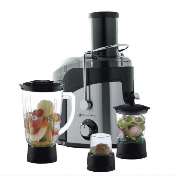 Zurrichberg 4 az 1-ben 800W gyümölcscentrifuga ZBP7639 aprító és szeletelő, keverő, GYÜMÖLCS ÉS ZÖLDSÉGCENTRIFUGA