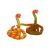Zing Toys Klixx Creaturez Piton фигурки, гъвкава играчка змия