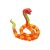 Orange Zing Toys Klixx Creaturez Piton Figur, biegsames Schlangen Spielzeug