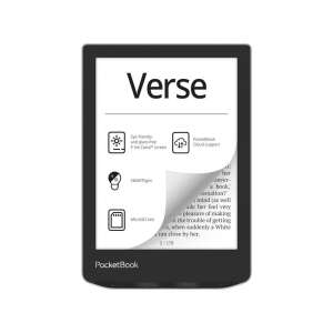 PocketBook Verse e-olvasó, elülső nézet, amely bemutatja a készülék funkcióit és specifikációit - eBook olvasó