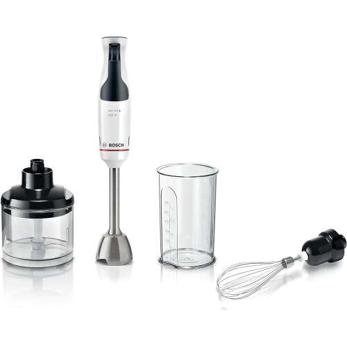 Blender manual Bosch MSM4W421 ErgoMaster, Alb, cu accesorii: tocător, tel și cană de măsurare