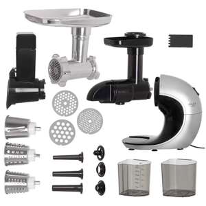 Adler AD 4131 multifunkcionális konyhai készülék húsdarálóval, gyümölcscentrifugával és zöldségaprító tartozékokkal - Adler
