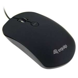 Mouse cu fir Equip Comfort 4, negru, design ergonomic, comutator DPI, suprafață cauciucată - Mouse
