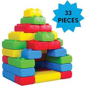 Óriás Építőkockák 33-teiliges Set - Bunte Plastikbausteine Pyramide - Plastikbausteine