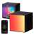 Yeelight Cube Light Smart Panel, red and yellow gradient, side view, with phone app