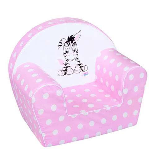 New Baby Zebra pink polka dot armchair for kids, children's armchair, toddler armchair