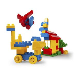 Wader Kids Blocks: Avion, mașină și casă construite din blocuri - Jocuri de constructie - Lego