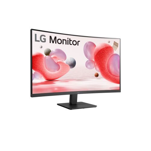 LG 32MR50C-B 31.5 hüvelykes ívelt monitor fehér háttérrel
