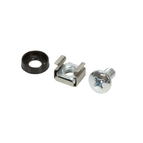 LogiLink AC0111 M6 mounting kit, 20 pieces per pack, includes screw, cage nut, and washer