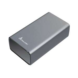 Extralink EPB-127 Powerbank 30000mAh, szary, widok pod kątem - Extralink