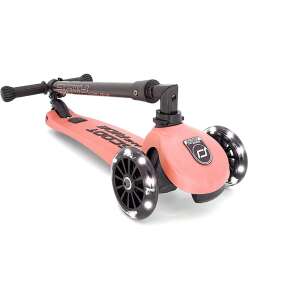 Scoot & Ride Highwaykick 3 LED roller, barack színű, 3 kerekű roller gyerekeknek, összecsukható, állítható kormány, LED világítás - Scoot & Ride