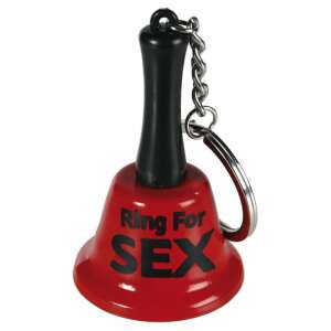 Breloc din metal roșu în formă de clopot cu inscripția "Ring for Sex", cadou amuzant pentru cupluri - Idei de cadouri pentru cupluri