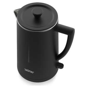 Elektryczny czajnik Zelmer ZCK8020B o pojemności 1,7 l, czarny, ze stalowymi akcentami - Czajnik, Opiekacz do kanapek, Blender, Toster i Wirówka i prasa do owoców