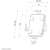 Diagramm der Abmessungen des Neomounts by Newstar WL15-625BL1 Tablet-Halters