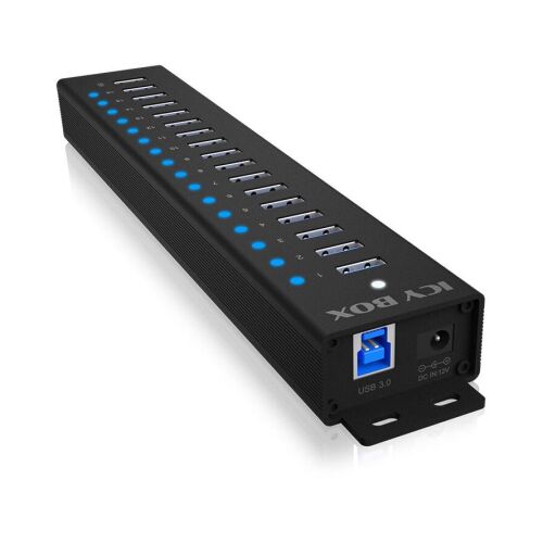 ICY BOX IB-HUB1717-U3 USB 3.2 Gen 1 (3.1 Gen 1) Type-A 5000 Mbit/s Schwarz (IB-HUB1717-U3) 141667553