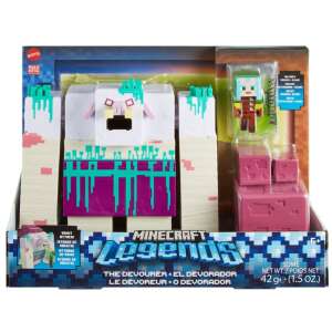 Minecraft Legends The Devourer játékkészlet Slime figurával, tartalmaz egy nagy Zabáló figurát és egy kisebb Ranger figurát - Mattel