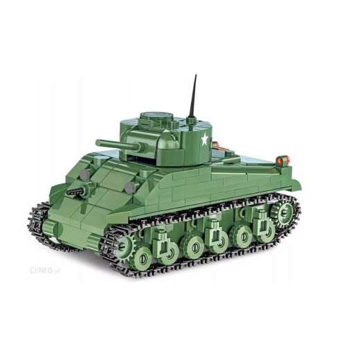 Cobi Sherman M4A1 tank modell, 1:48 méretarány, műanyag építőjáték