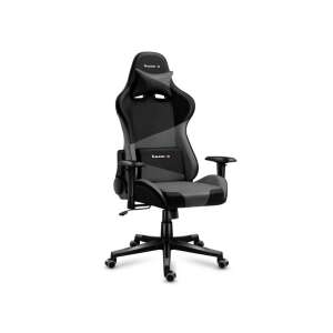 Huzaro Force 6.2 gaming chair, grey and black, ergonomic design, adjustable backrest, headrest and lumbar support, comfortable padding, breathable fabric, adjustable armrests, swivel base, caster wheels - Gaming Chair