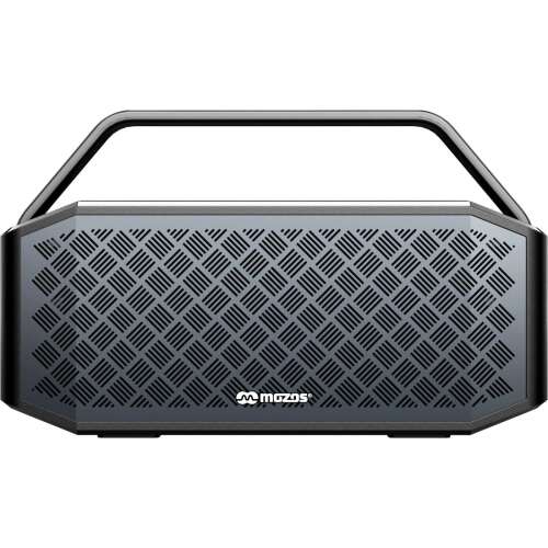 MOZOS Outdoor Xtreme hordozható Bluetooth hangszóró, fekete, elülső nézet