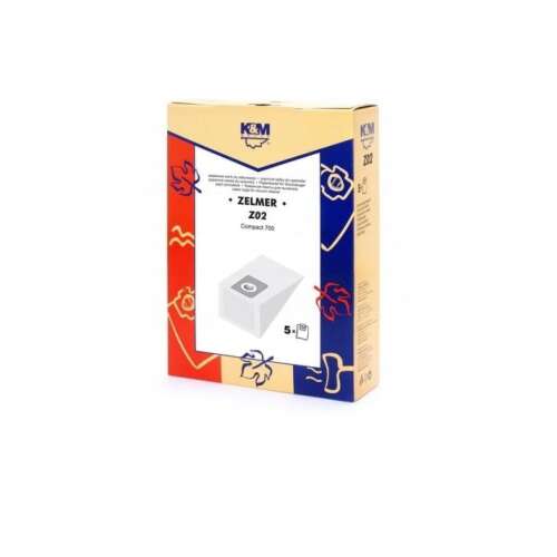 K&M Z-02 Zelmer porszívó porzsákok, 5 db-os csomag