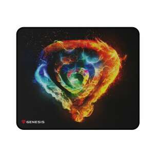 Genesis Carbon 500 Fire G2 Mousepad - M, black mousepad with colorful fire design - Genesis