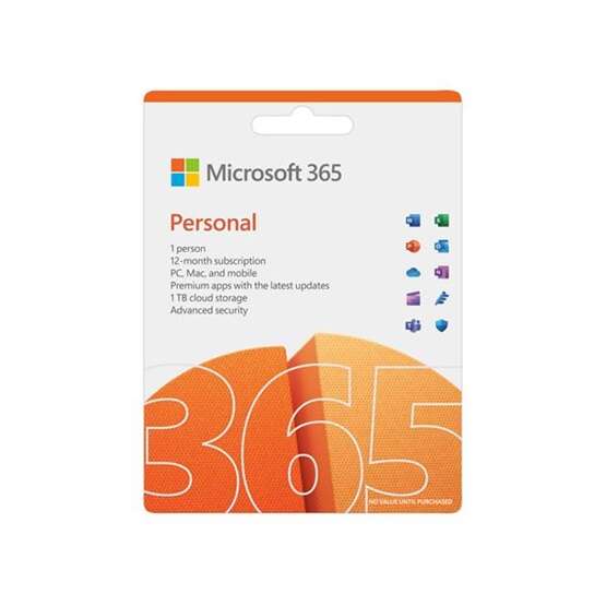 MS Office M365 Personal ENG Subscr P10 Eurozone 1 License Mediale...