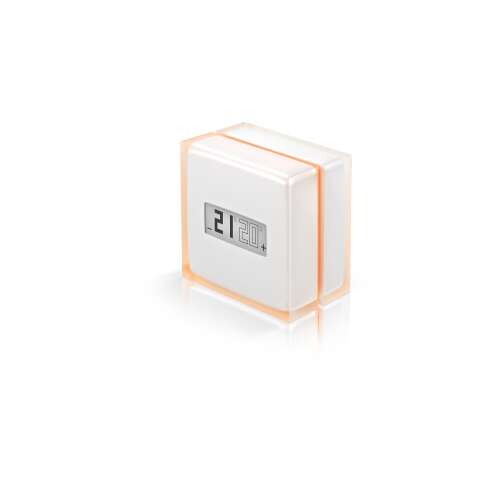 Inteligentny termostat Netatmo, biały, minimalistyczny design, inteligentny dom