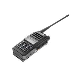 Baofeng BF-A58 Zweiwege-Funkgerät, schwarz, Dualband, 5W Leistung, IP57 wasserdicht, Dual Watch, LED-Taschenlampe, PTT-Mikrofon, programmierbar, Tastensperre, VOX - Walkie-Talkie